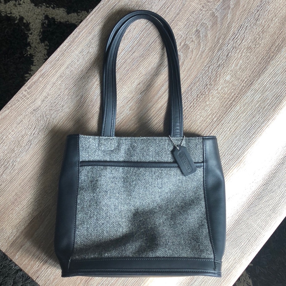 Leather/Tweed Coach Purse